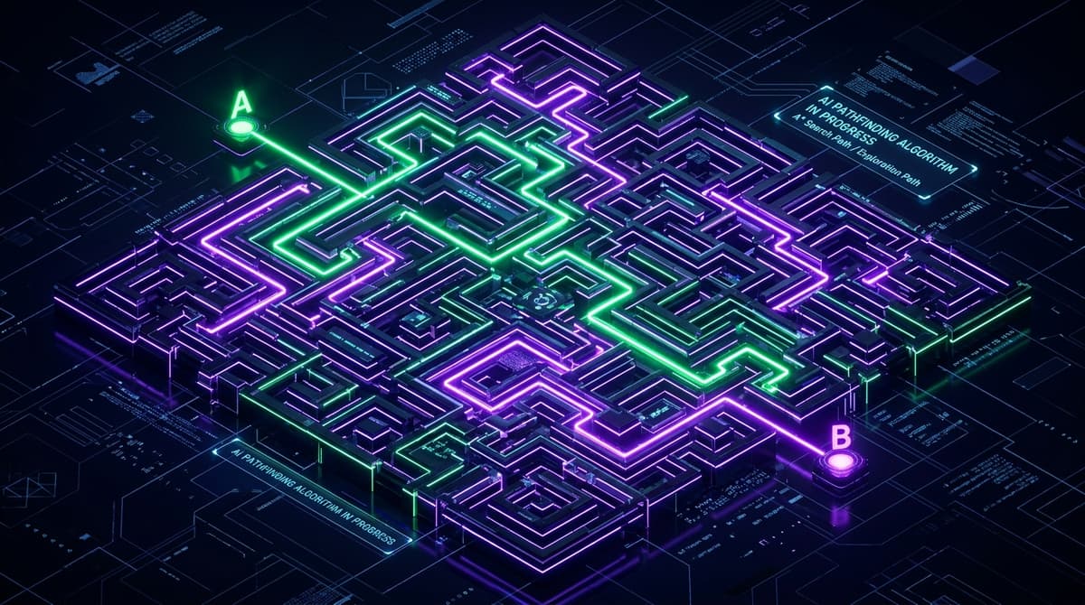 الگوریتم حل ماز و هوش مصنوعی مسیریابی در .NET